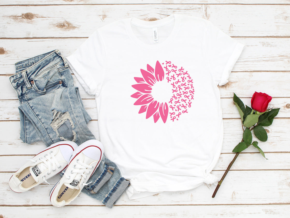Cancer Awareness Sunflower Tee: Support Gift, Cancer Warrior Shirt