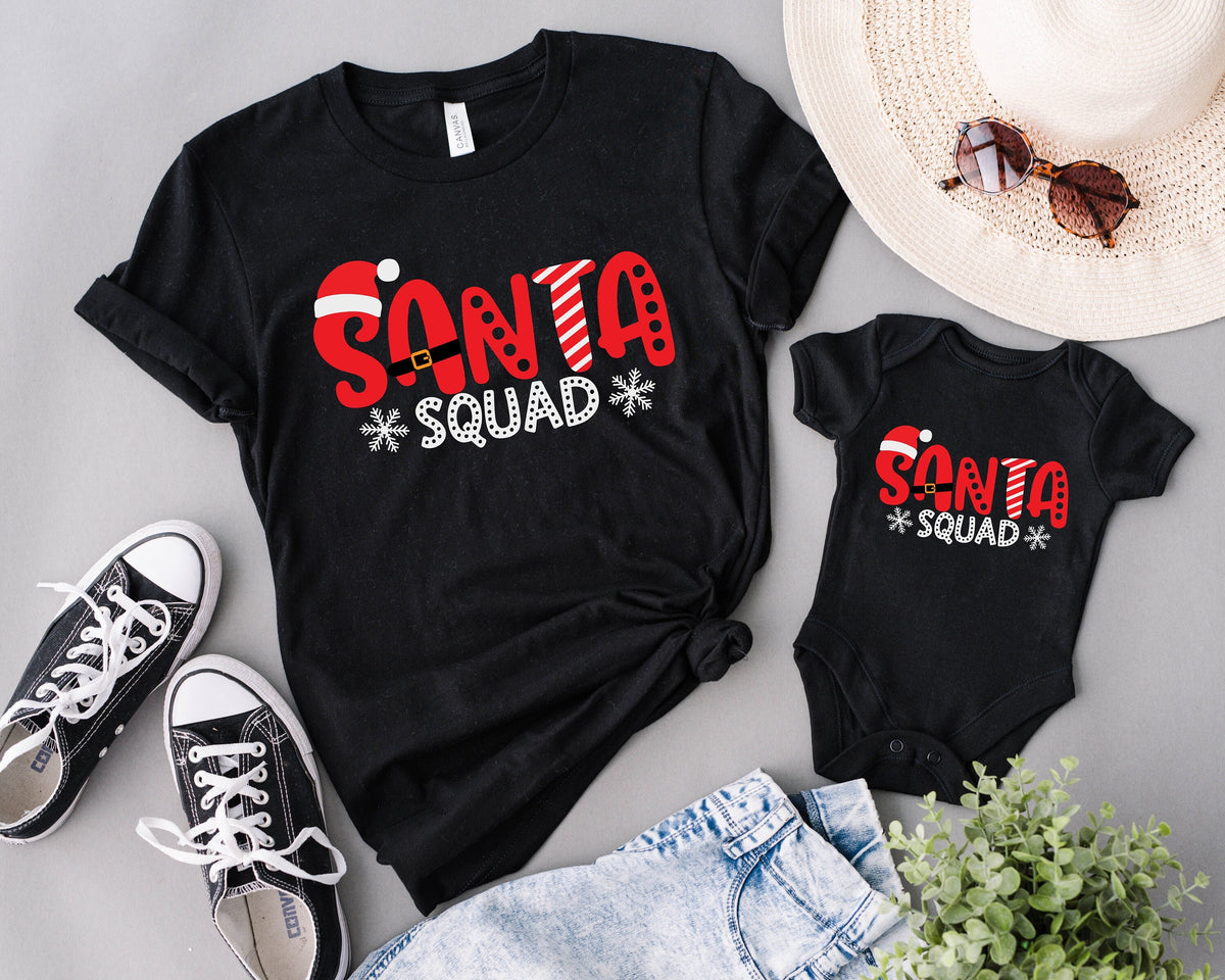 Santa Squad Christmas Matching Shirt: Family Crew Reunion