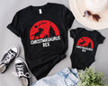 T-Rexmas Shirt: Christmas Dinosaur Santa Sleigh Ride Matching Shirt