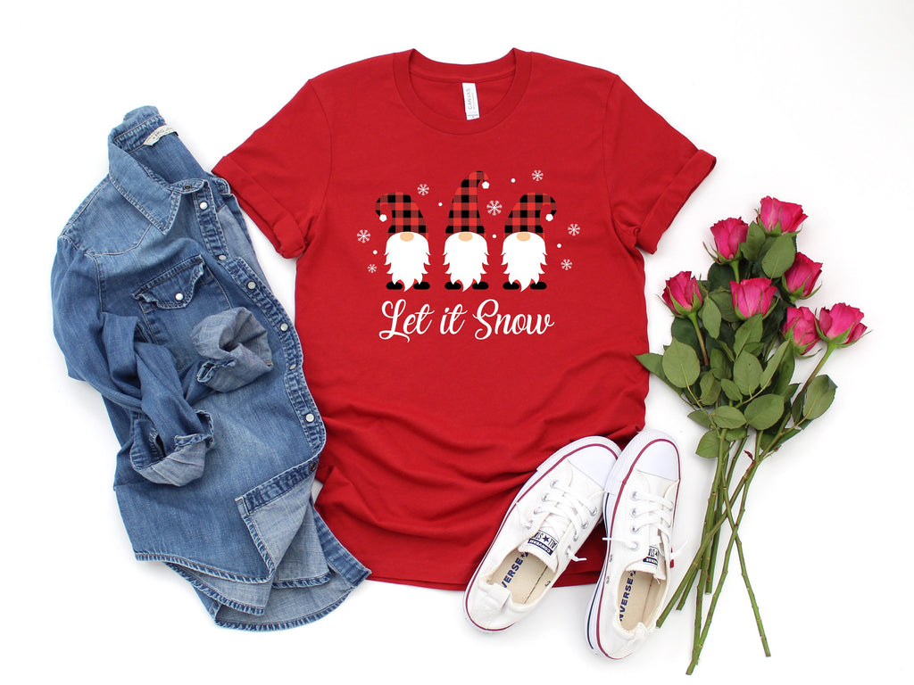 Let It Snow Shirt: Christmas Gnomes, Funny Holiday Tee
