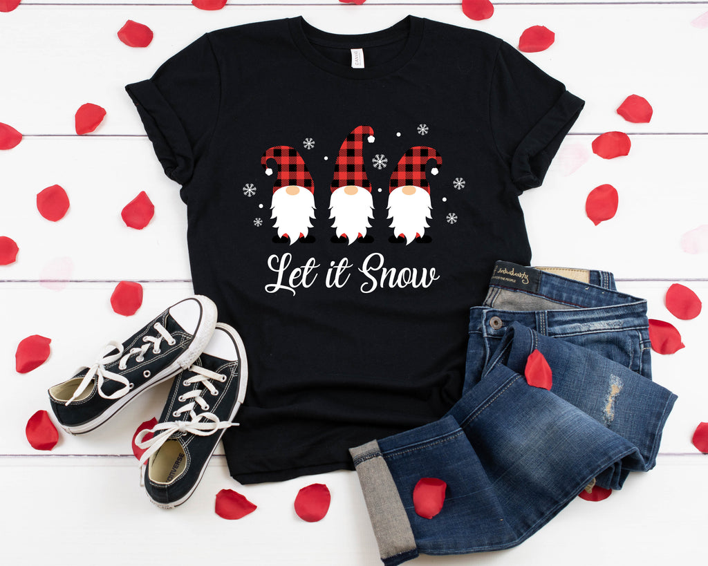 Let It Snow Shirt: Christmas Gnomes, Funny Holiday Tee