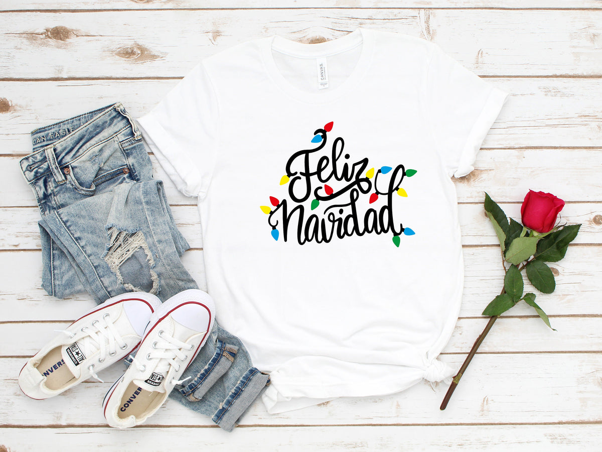 Feliz Navidad Shirt: Spanish Merry Christmas Family Tee