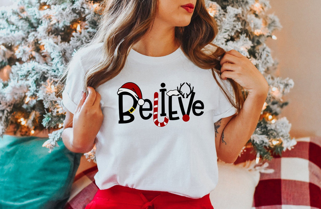 Custom Believe Christmas Shirt: Family Holiday Tee
