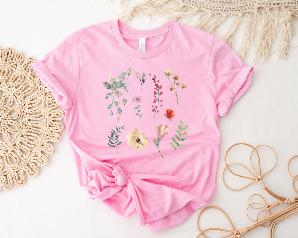 Wildflower T-shirt: Floral Graphic Tee, Nature Lover Gift