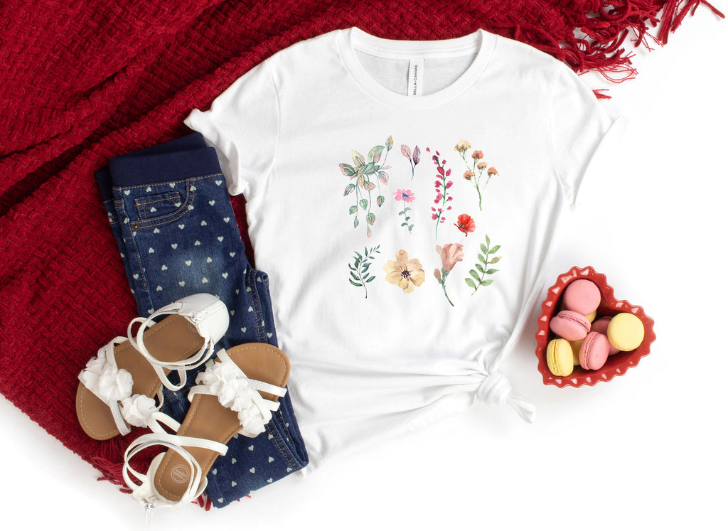 Wildflower T-shirt: Floral Graphic Tee, Nature Lover Gift