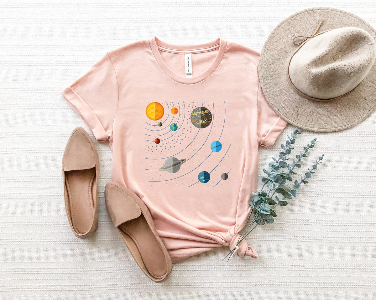 Solar System T-Shirt: Galaxy Planet Apparel