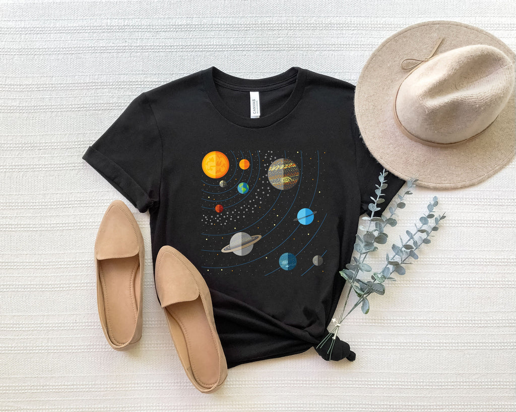Solar System T-Shirt: Galaxy Planet Apparel