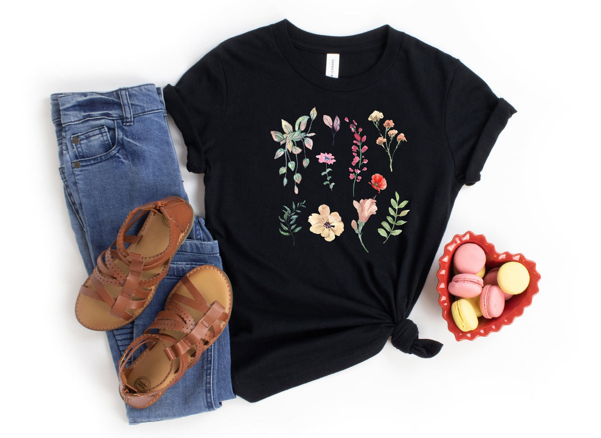 Wildflower T-shirt: Floral Graphic Tee, Nature Lover Gift