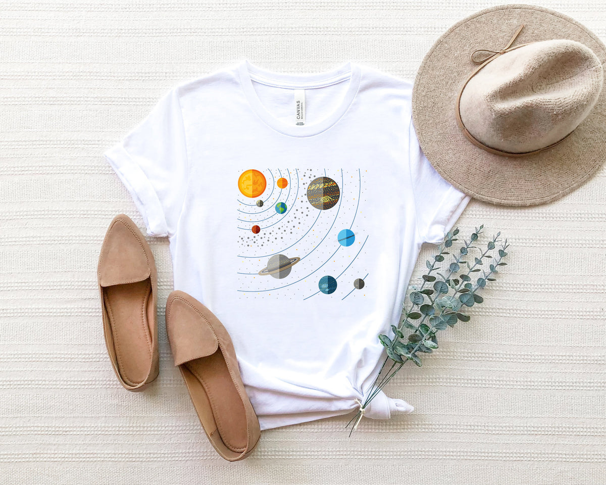 Solar System T-Shirt: Galaxy Planet Apparel