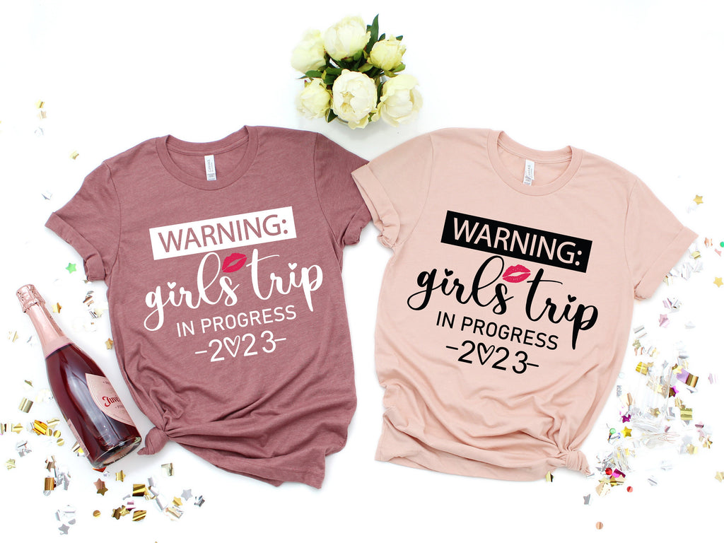 Warning Girls Trip Shirt, Matching Vacation Tee