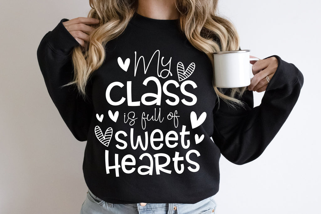 Sweet Hearts Teacher Valentine's Day Sweatshirt