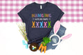 Hanging With My Peeps Easter Bunny Graphic Tee