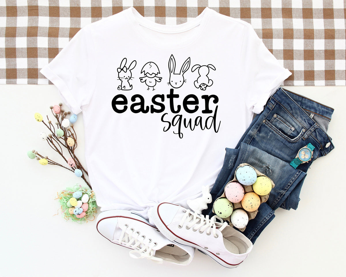 Easter Squad Shirt: Bunny Kids Easter Party Tee