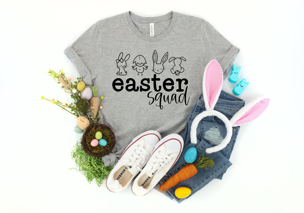 Easter Squad Shirt: Bunny Kids Easter Party Tee