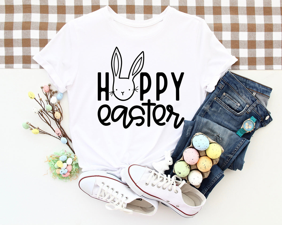 Hoppy Easter Teacher Shirt: Bunny Tee