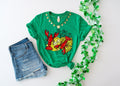Crawfish Mardi Gras T-Shirt: Louisiana Fleur de Lis Tee