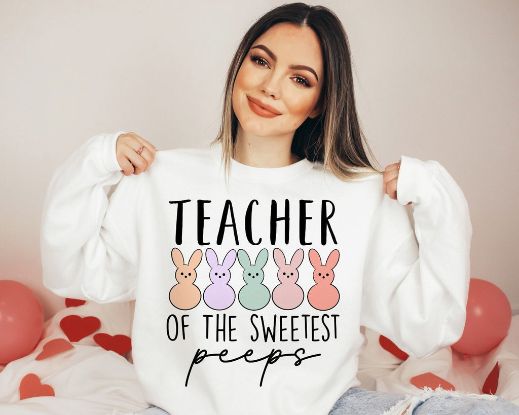 Teacher Easter Shirt, Cute Peeps Graphic Tee