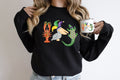Watercolor Mardi Gras Sweatshirt: NOLA Crocodile, Pelican & Crawfish