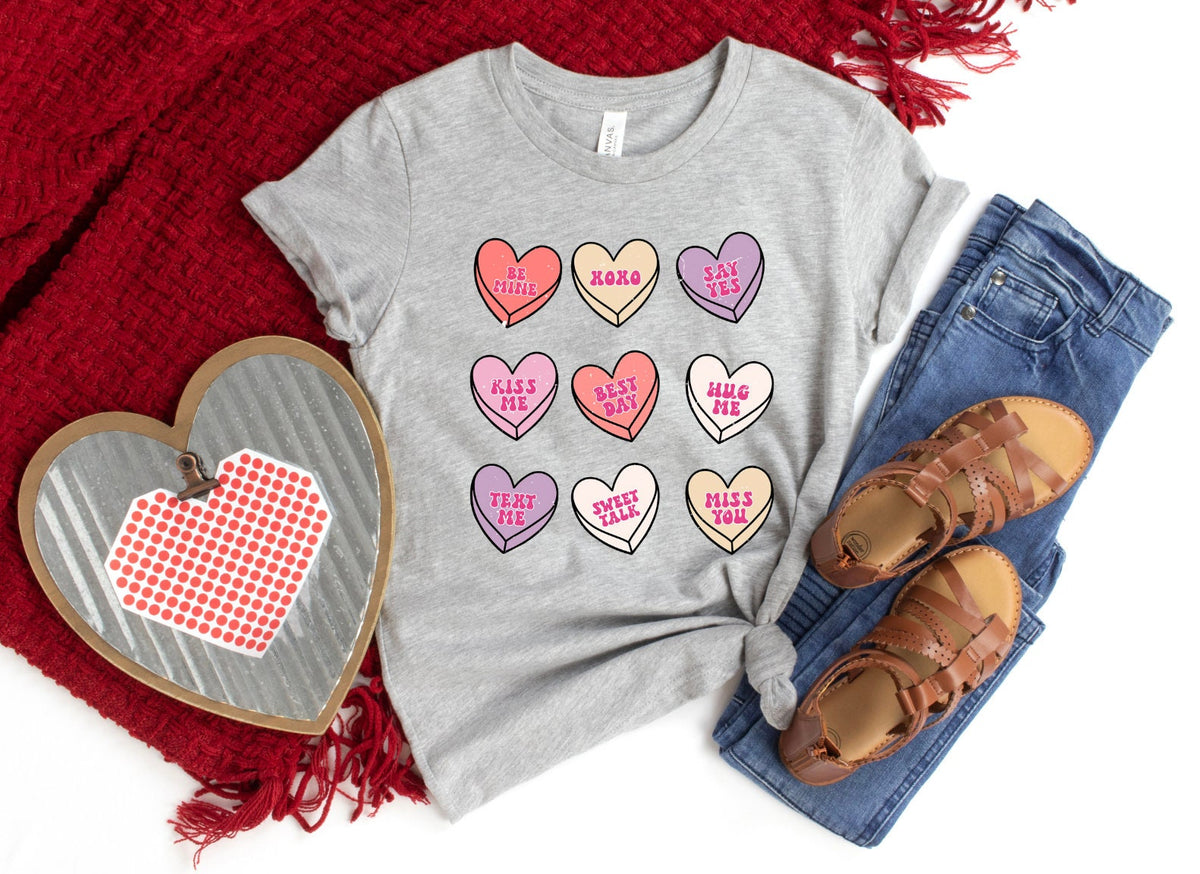Conversation Hearts Valentines Day Shirt, Cute Lover Gift