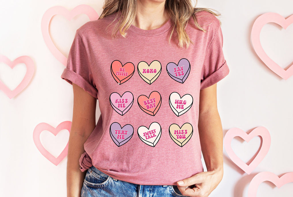 Conversation Hearts Valentines Day Shirt, Cute Lover Gift