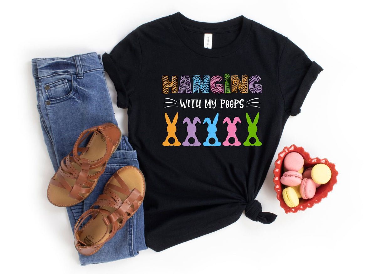 Hanging With My Peeps Easter Bunny Graphic Tee