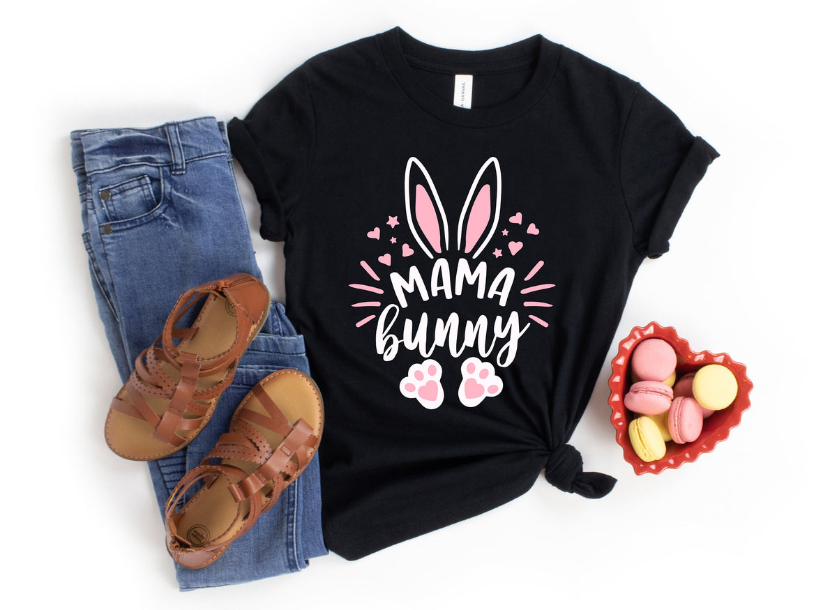 Mama Bunny Easter T-Shirt: Mom Bunny Party Outfit