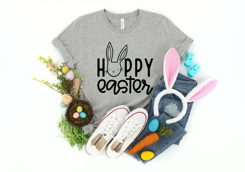 Hoppy Easter Teacher Shirt: Bunny Tee