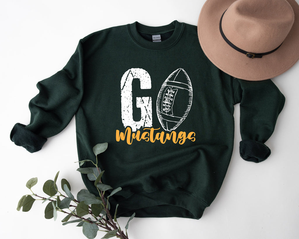 Custom Mascot Sweatshirt: School Spirit Football Mom Gift