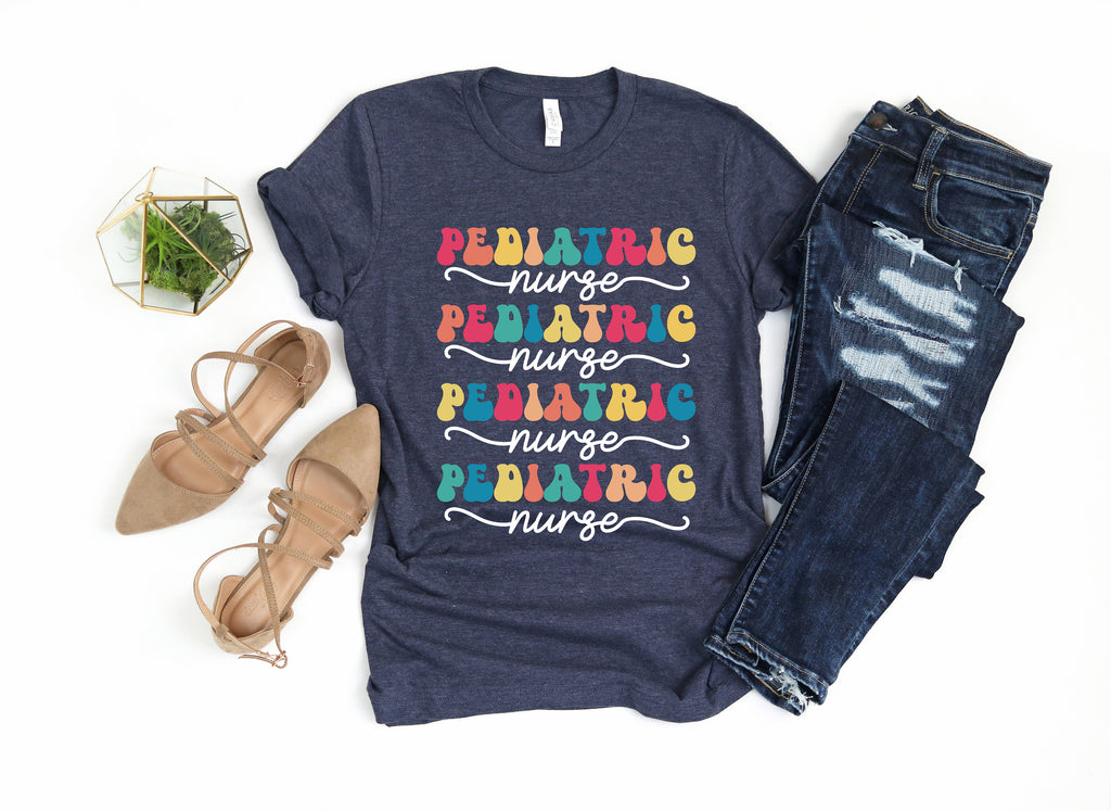 Pediatric Nurse Shirt: Retro Peds Nurse Appreciation Gift