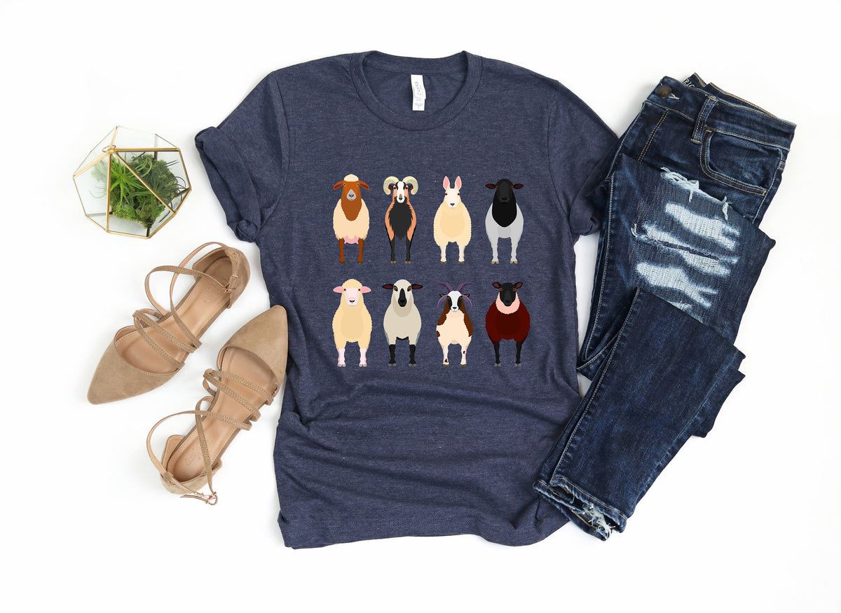 Farm Animals Sheep Silhouette Shirt, Cute Mom Gift