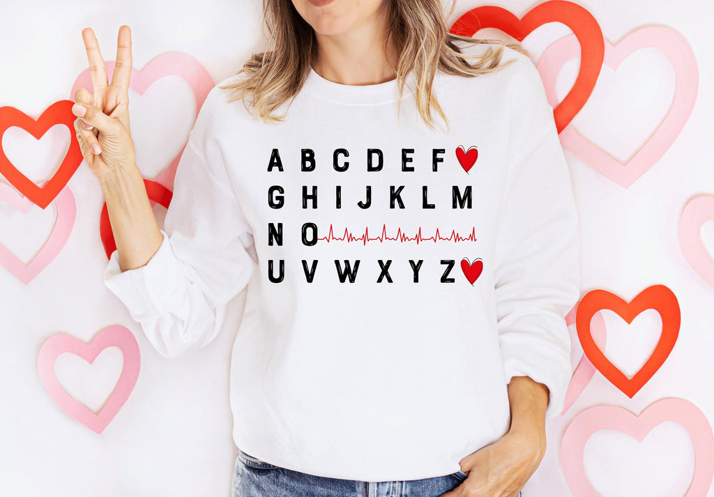 Nurse Alphabet Heartbeat Shirt - Nursing School Tee