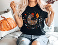 Botanical Chicken T-Shirt: Scandinavian Folk Art Gift