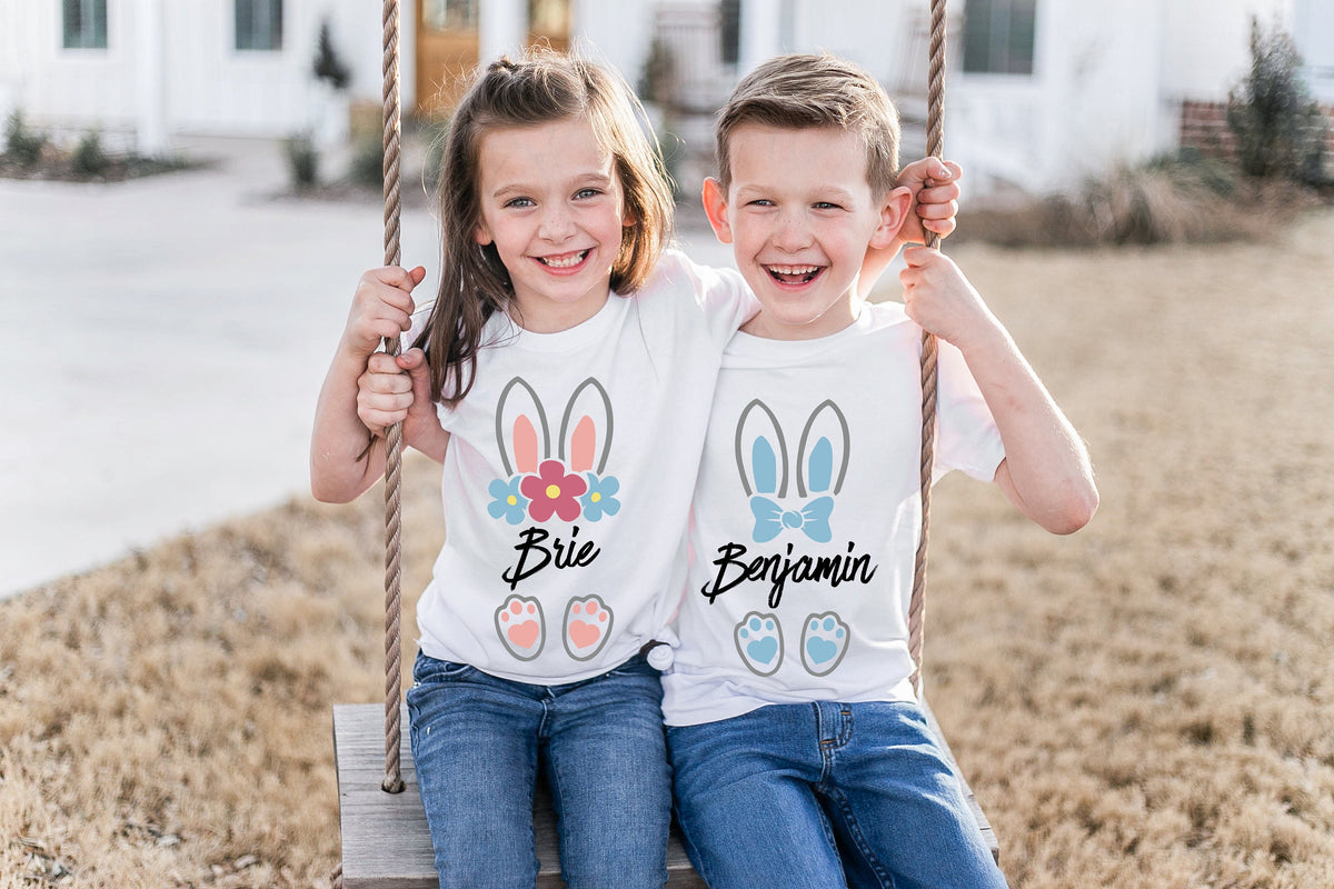 Personalized Easter Bunny Shirt: Custom Name Kids Outfit