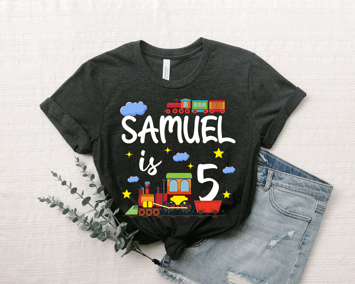 Personalized Train Birthday Shirt: Transportation Party Tee