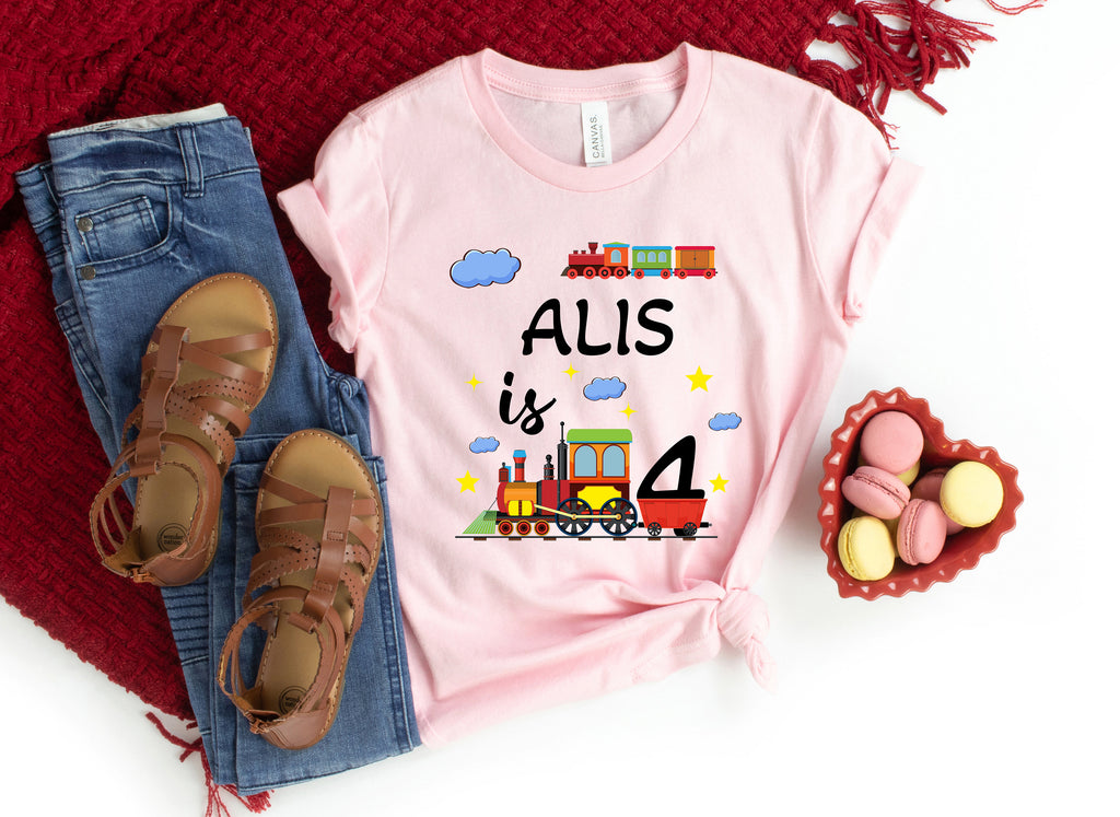 Personalized Train Birthday Shirt: Transportation Party Tee