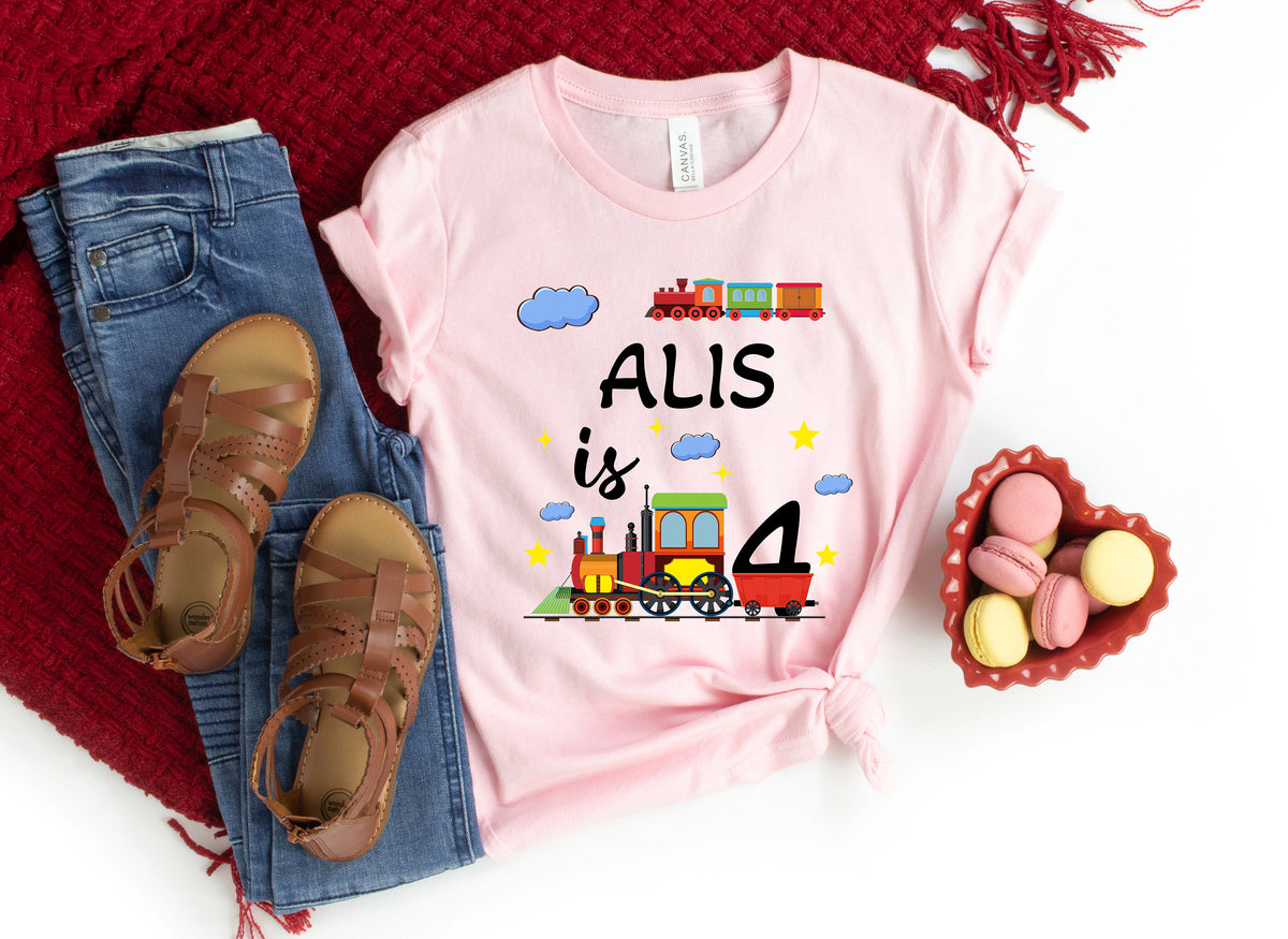 Personalized Train Birthday Shirt: Transportation Party Tee