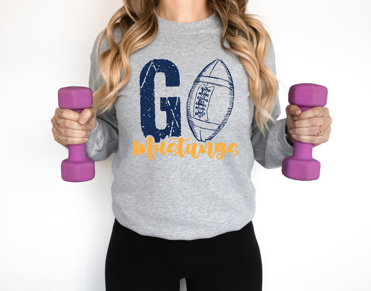 Custom Mascot Sweatshirt: School Spirit Football Mom Gift