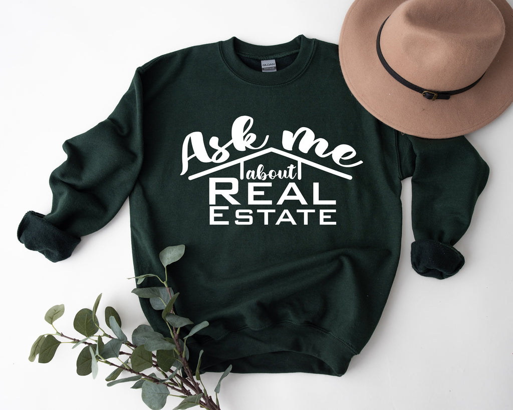 Ask Me About Real Estate Shirt: Realtor Gift, Marketing Tee