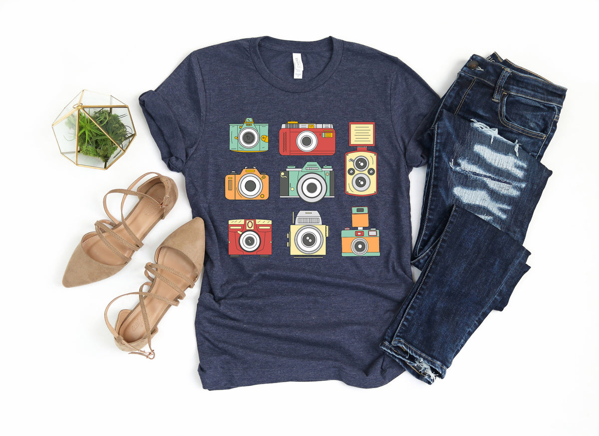 Vintage Camera T-Shirt: Photography Lover Gift