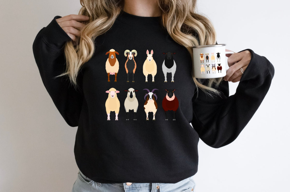 Farm Animals Sheep Silhouette Shirt, Cute Mom Gift
