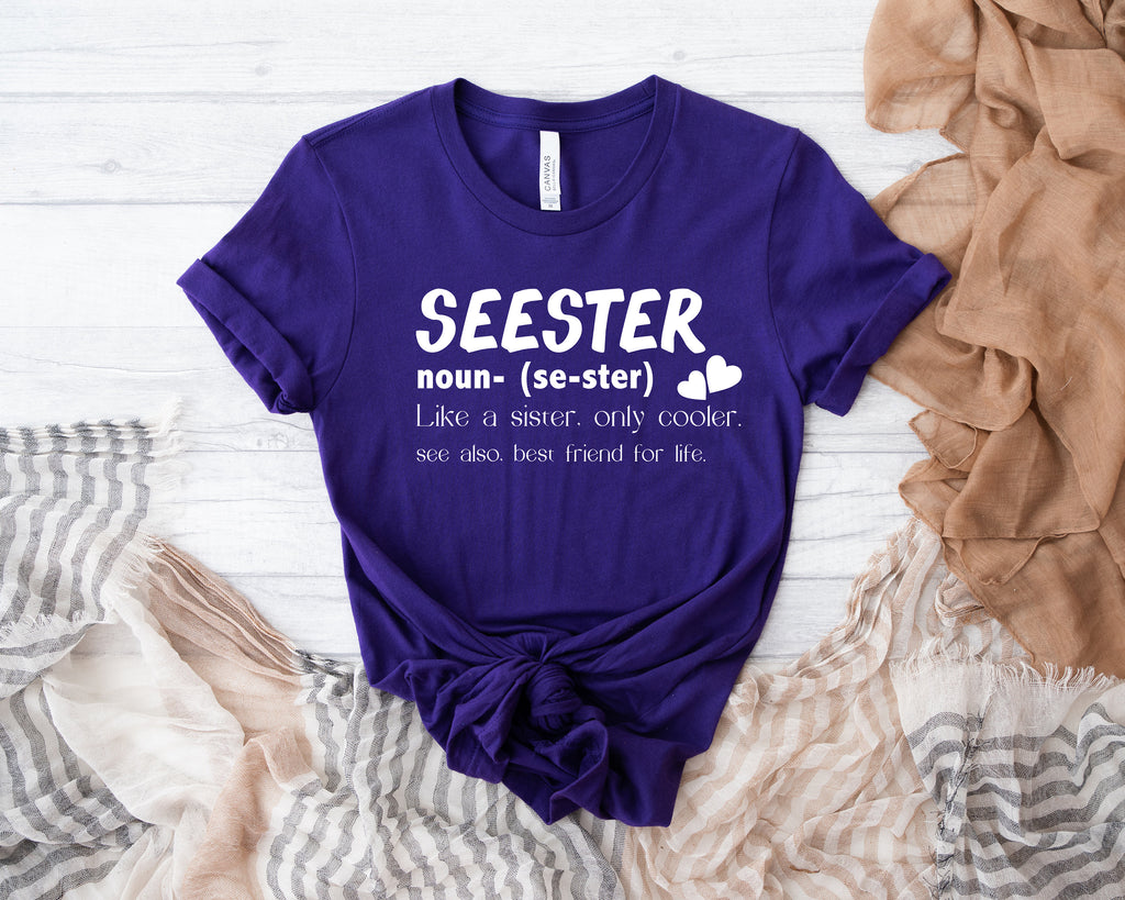 Seester Definition Shirt: Funny Sister Gift, Unisex Tee