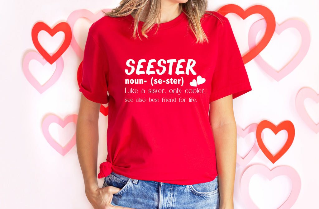 Seester Definition Shirt: Funny Sister Gift, Unisex Tee