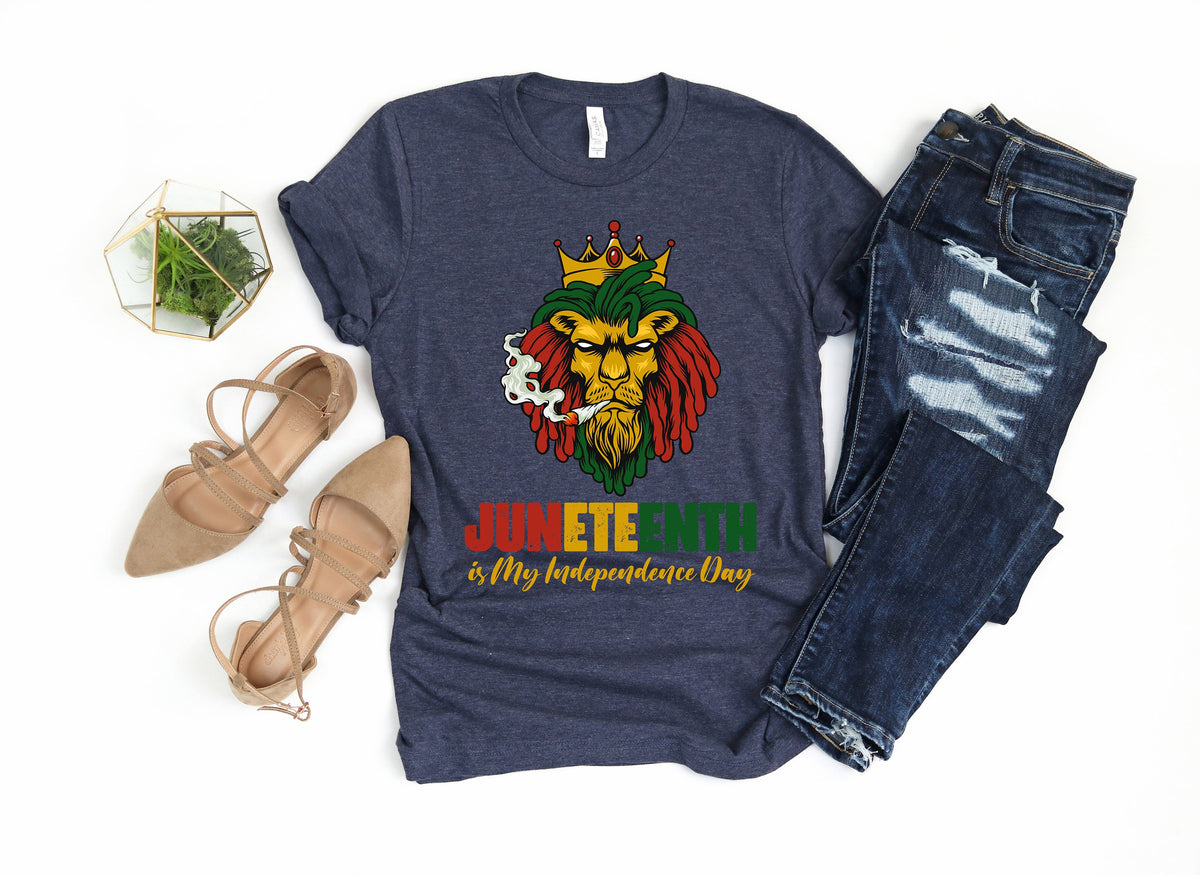 Juneteenth Lion Shirt: Black History Freedom Day Tee