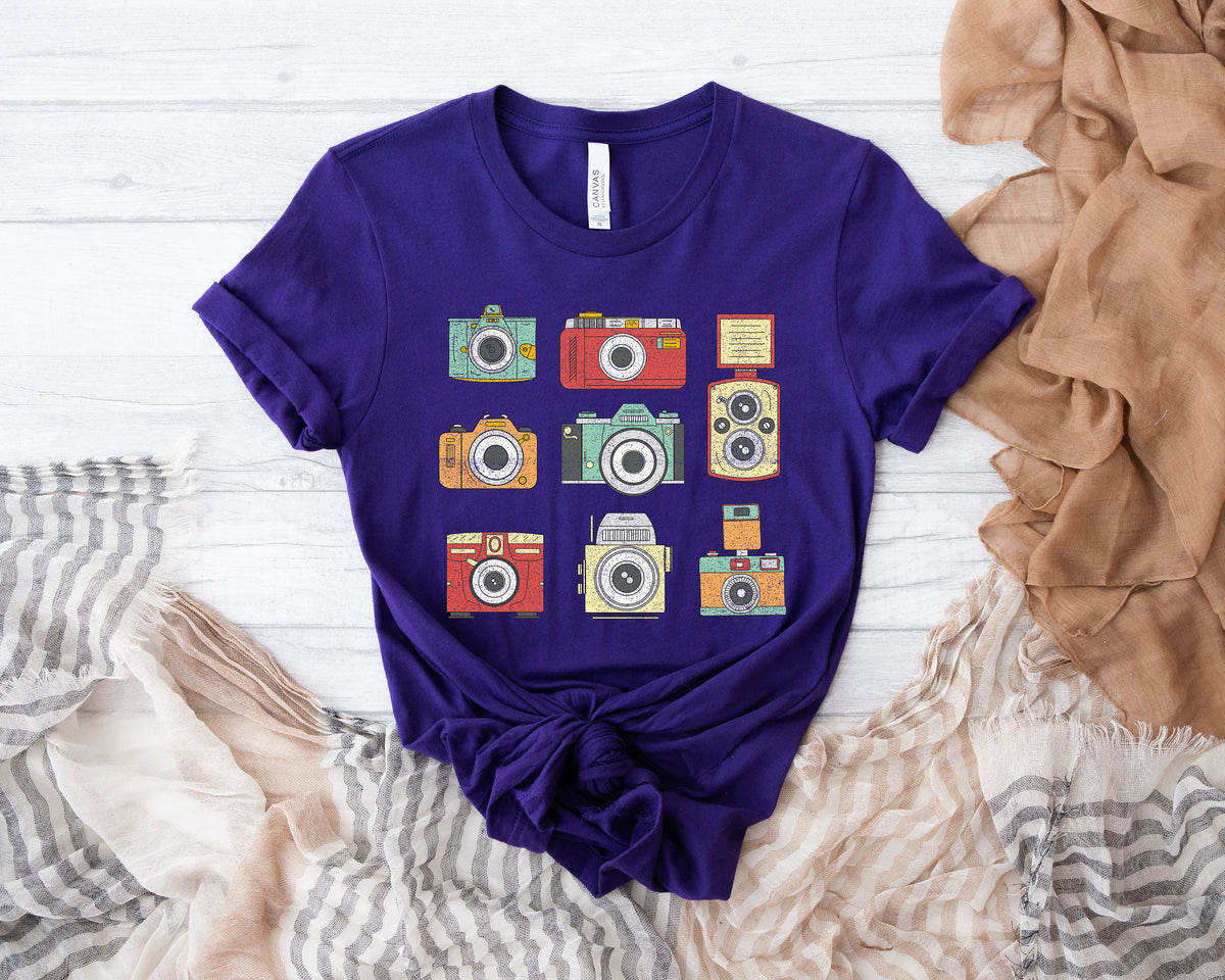 Vintage Camera T-Shirt: Photography Lover Gift