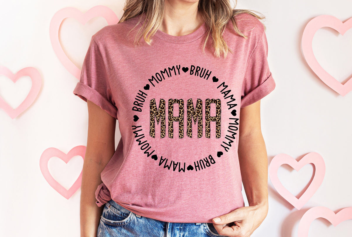 Leopard Mama Bruh Shirt: Gift for Mom