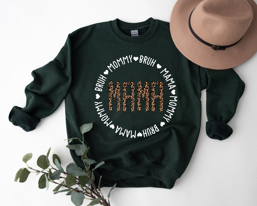 Leopard Mama Bruh Shirt: Gift for Mom