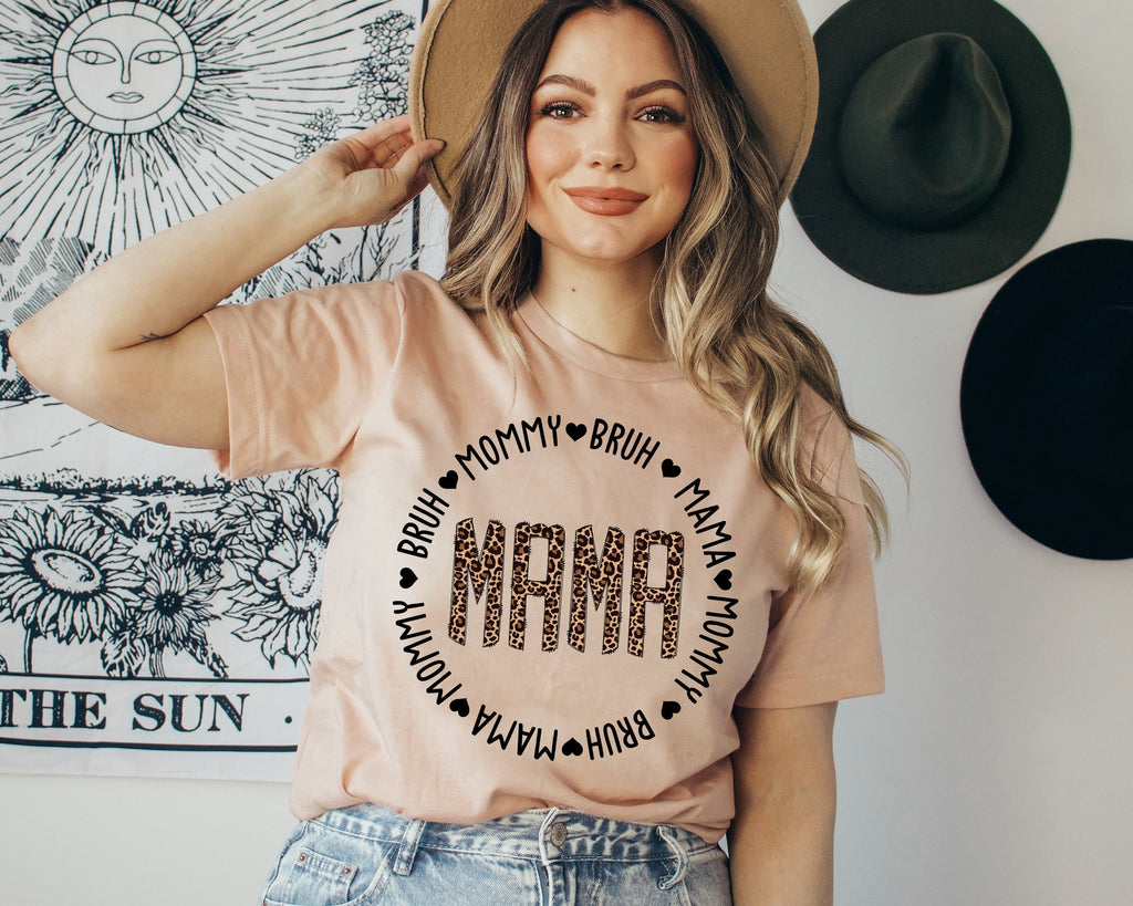 Leopard Mama Bruh Shirt: Gift for Mom