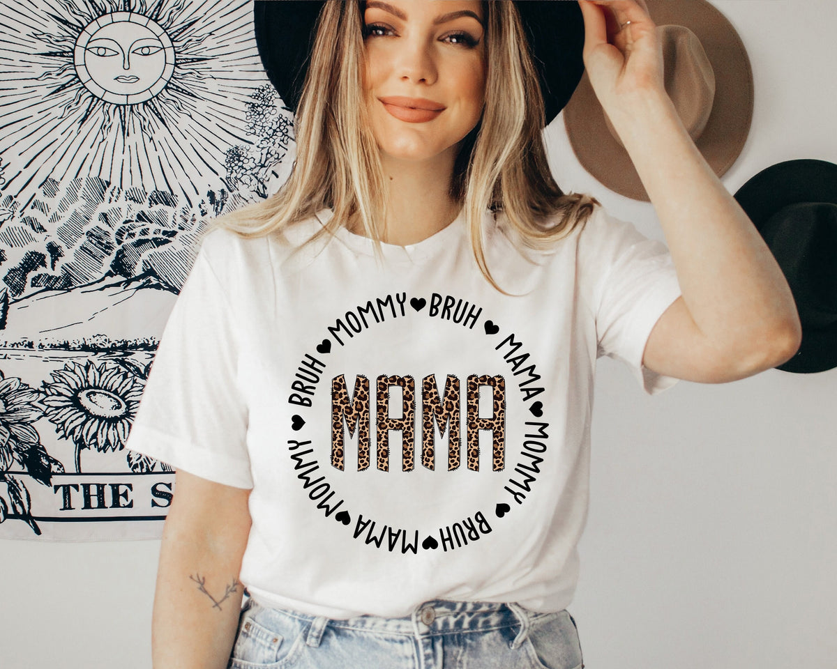 Leopard Mama Bruh Shirt: Gift for Mom