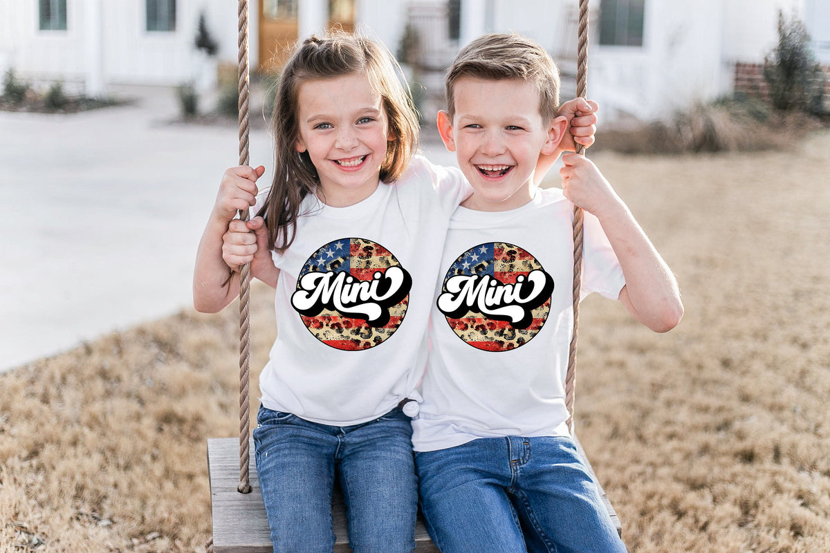 Army Mama Shirt, Patriotic Mama Mini Matching Set