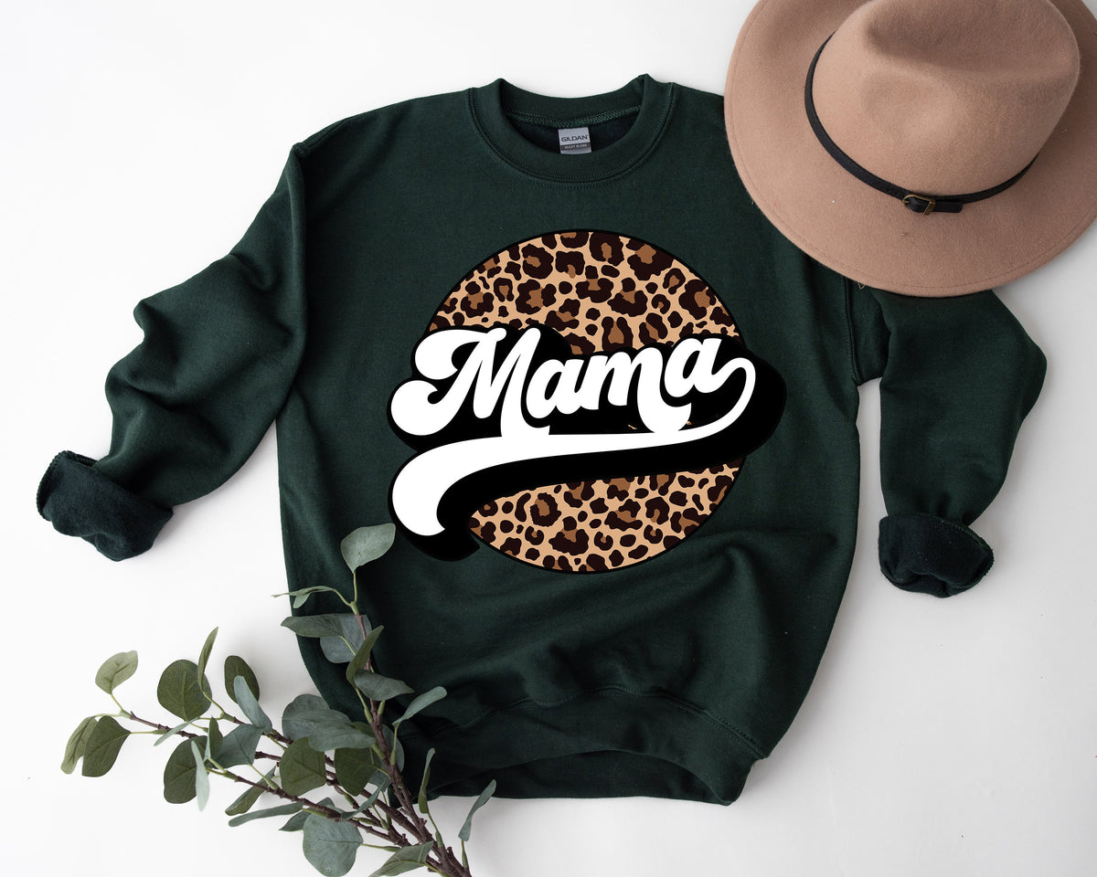 Leopard Mama Shirt: Retro Mom Life Tee